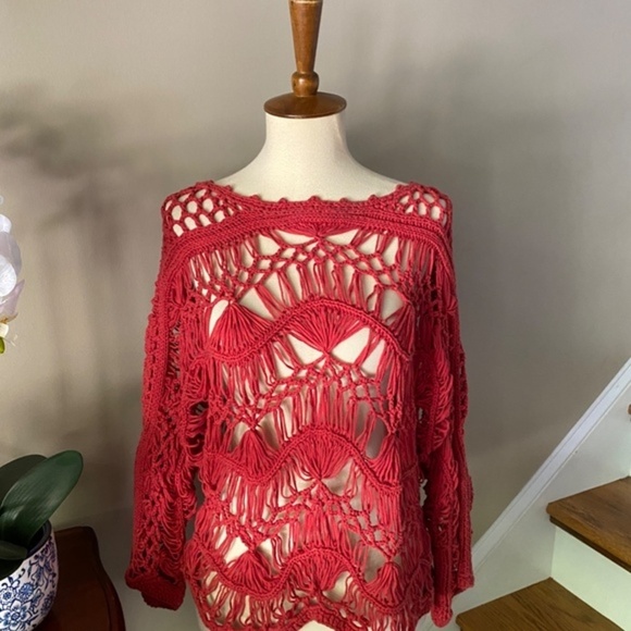Anthropologie Red Trifelle Little Yellow Bird Pullover Women's Size XS - Picture 3 of 6